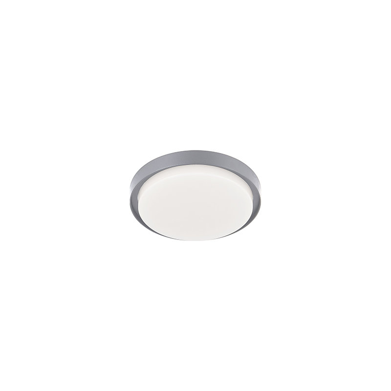 Bailey LED Outdoor Flush Mount, 1.5" H x 8.75" W x 8.75" D, Gray
