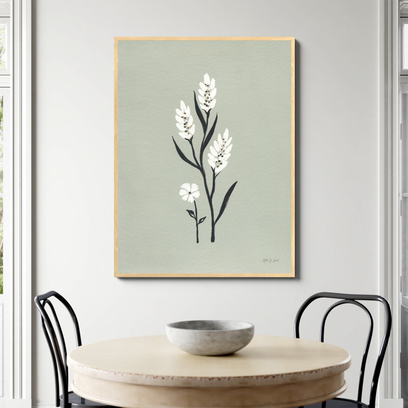 «Petite Floral III» d'Yvette St. Amant, H 48 po x l 36 po, Non, Papier avec cadre photo en érable