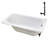 66'' x 34'' Acrylic Soaking Drop-In Bathtub, Drain Included-97544679