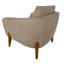 Chaise d'appoint moderne rembourrée avec coussin de dossier, siège compact et confortable pour le salon, la chambre à coucher ou le bureau.