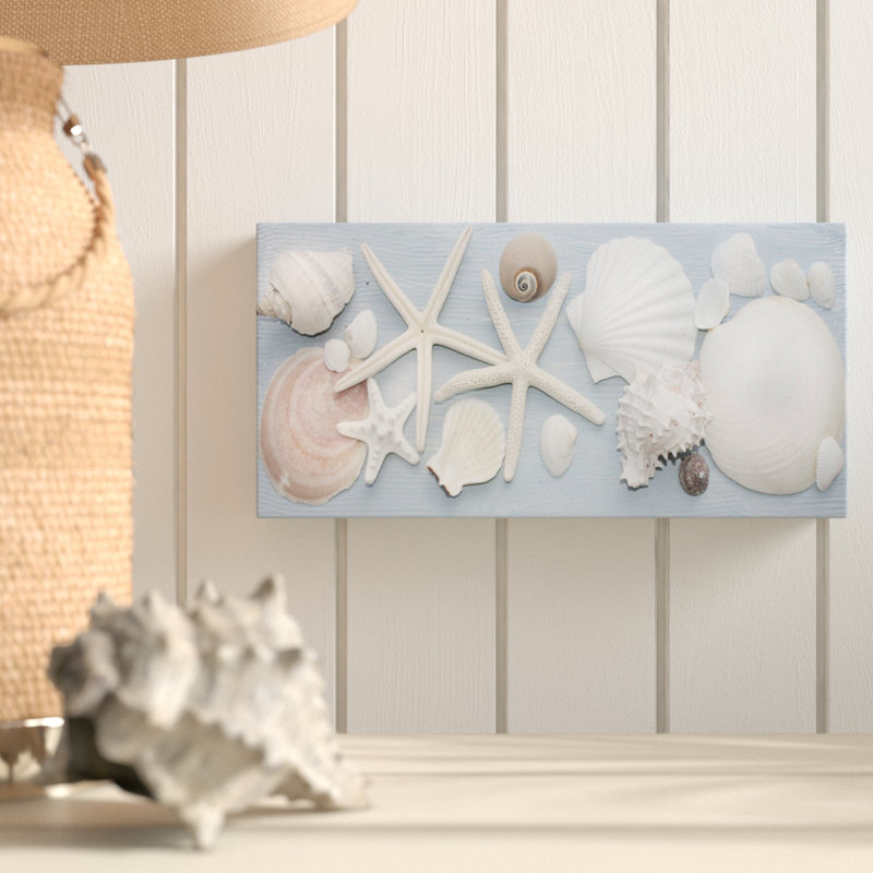« shell land, seaside breeze »-impression sur toile, Toile tendue, H 12 po x l 24 po x P 2 po