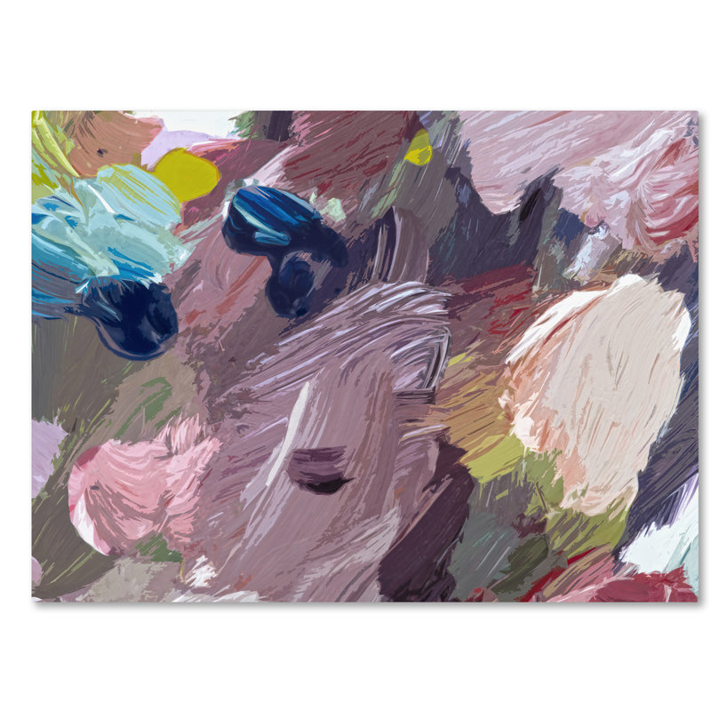 Abstract Multicolor Brushstroke Canvas Wall Art, 20" x 25"