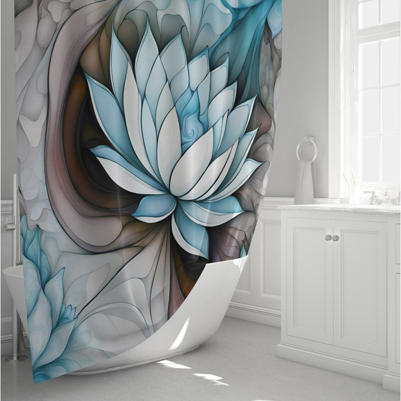 Rideau de douche Floral, H 93 po x l 70 po