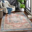 Machine Washable Traditionnal Boho Brown Tan Ivory Area Rug-1472011731