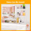 Bureau de maquillage avec lumières et miroir pleine grandeur, ensemble de coiffeuse avec 3 modes d'éclairage, coiffeuse avec tiroirs, grand bureau de coiffeuse pour la chambre à coucher, prises et tabouret inclus-867186828