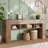 Slim Console Table with Open Storage Shelves in Light Brown & Dark Brown-1314923924