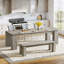 86.61 Inches Long Wood Dining Table For 8 People-120145555