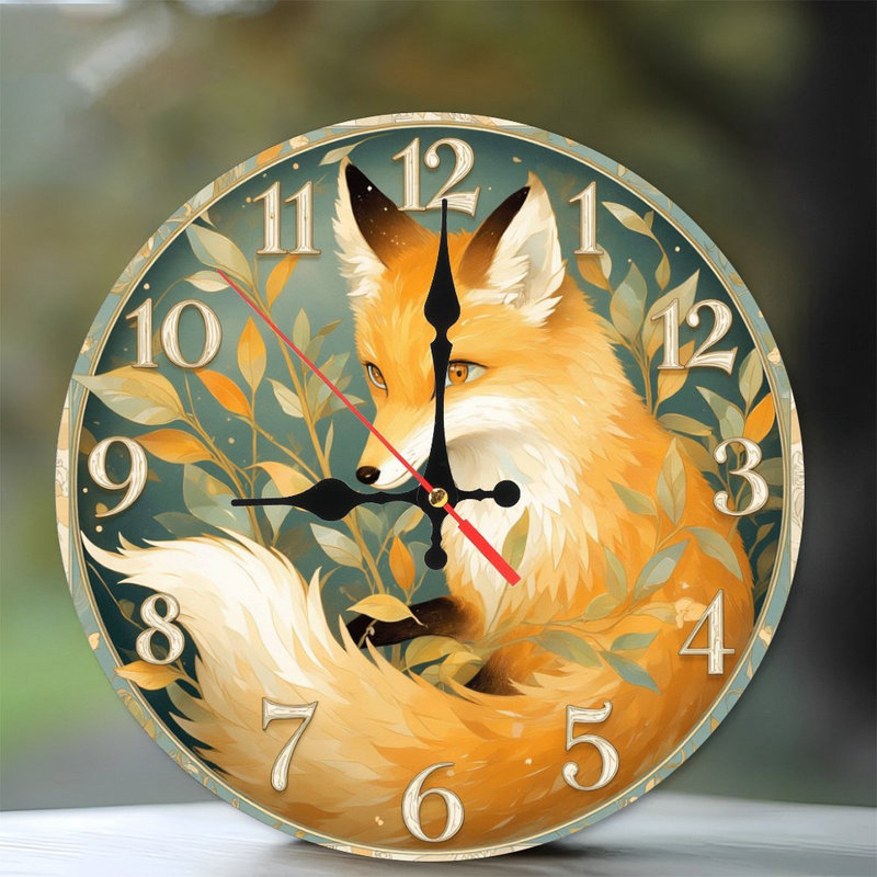 Horloge murale renard