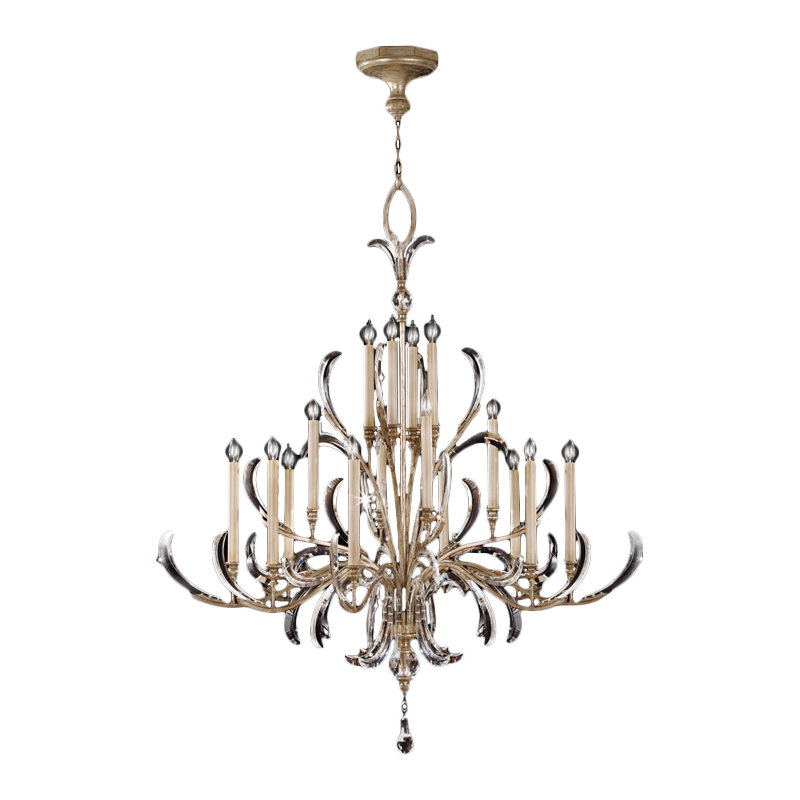 Beveled Arcs 16 - Light Chandelier, Gold Leaf