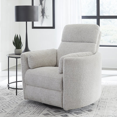 Bre 40" Upholstered Swivel Glider Manual Recliner
