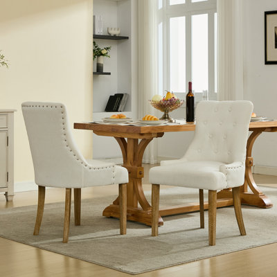 Button-Tufted Upholstered Dining Chair & Side Chair(Set Of 2) by Lark Manor