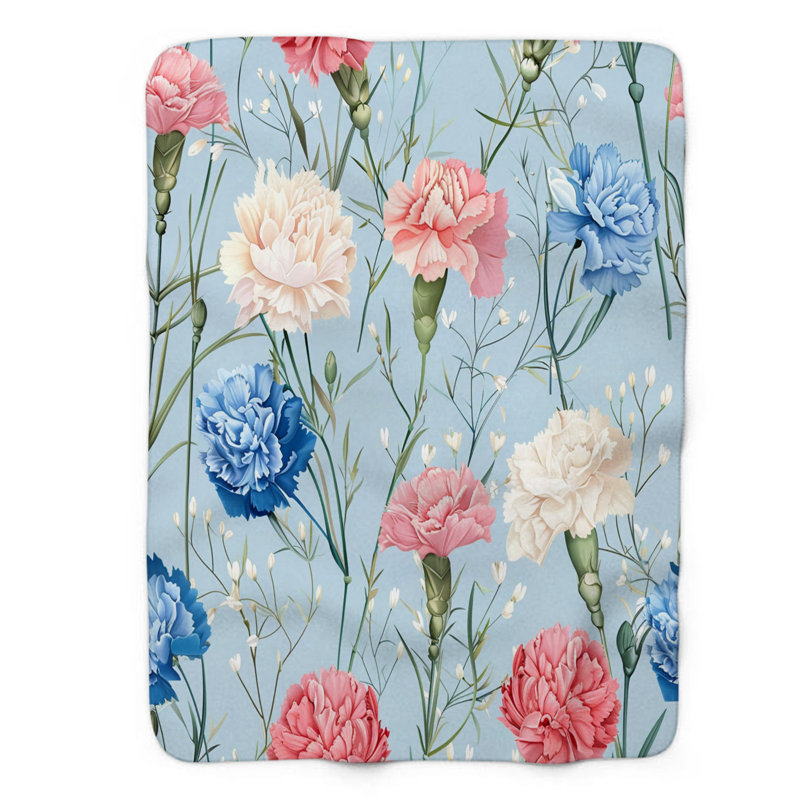 Retro Petal - couverture de qualité supérieure 1 pièce, L 60 po x L 80 po
