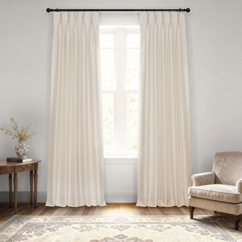Rideaux occultant et isolant Chali, l 25 po x L 96 po, Blanc cassé