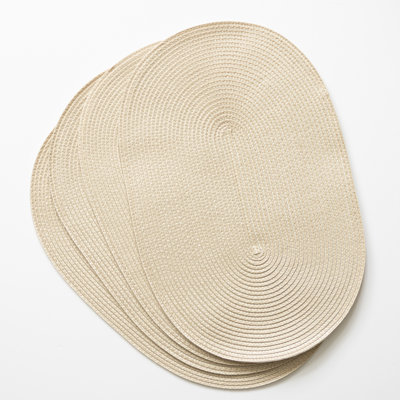 Almond 44 x 29cm Oval Weave Placemats Set of 4