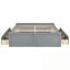 Structure de lit plateforme en bois avec 6 tiroirs-654440802