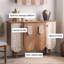 Console 49,21 "rétro sculptée et embossée, buffet en bois massif, armoire de rangement autoportante décorative pour vestibule et chez l'habitant
