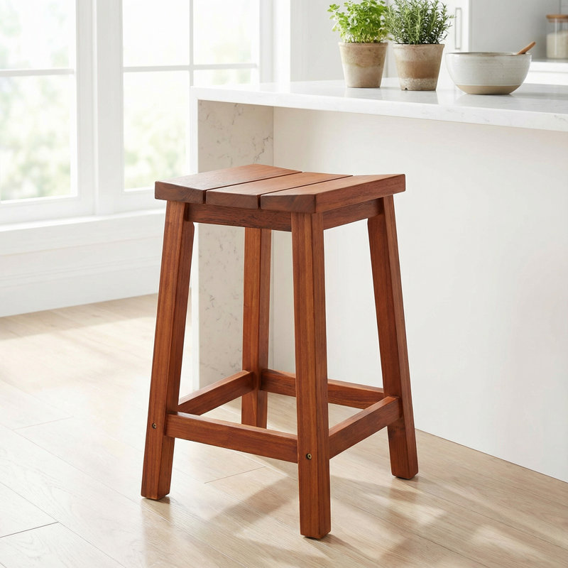 Mayis Solid Wood Counter Stool