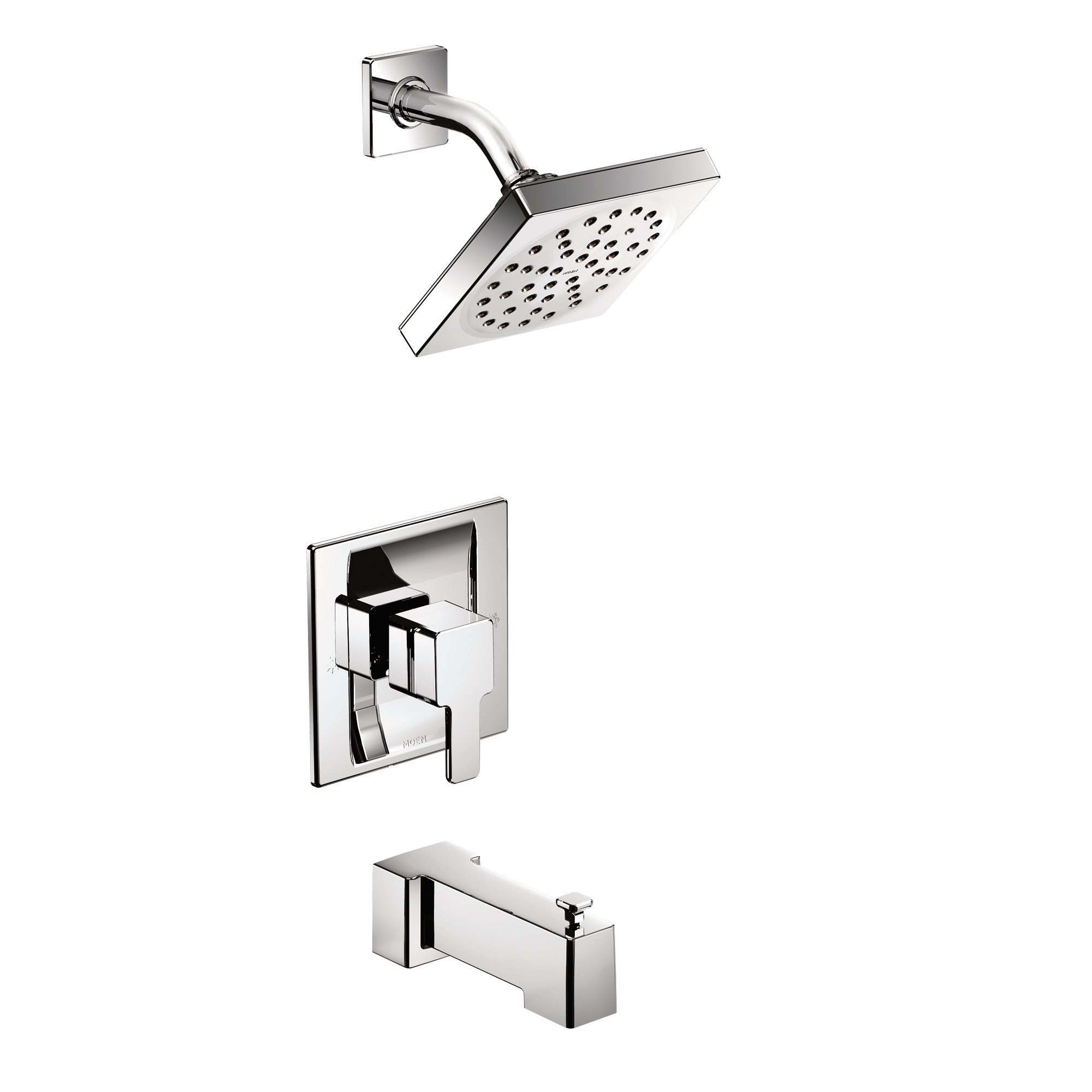 90 Degree Volume Control Tub and Shower Faucet with Moentrol, Chrome