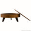 Table basse ronde rétro avec rangement, finition naturelle pour le salon et le bureau-1225404715-1225404716