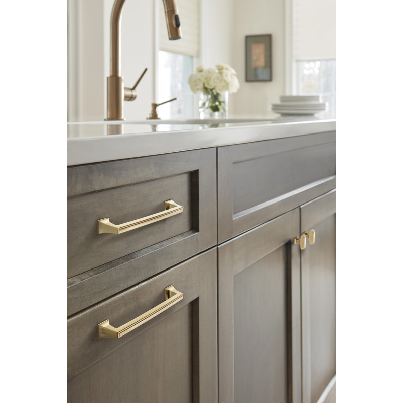 Bouton d'armoire bronze champagne Mulholland de 1-1 / 2 po (38 mm) de longueur, 1.5", Bronze champagne