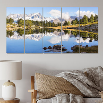 Faune sauvage, paysage de l'Alaska III, art mural sur toile, 5 panneaux égaux
