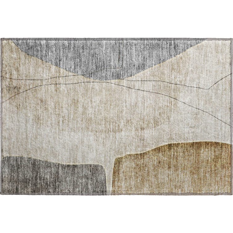 Premium Machine Washable Prisco Taupe Rug
