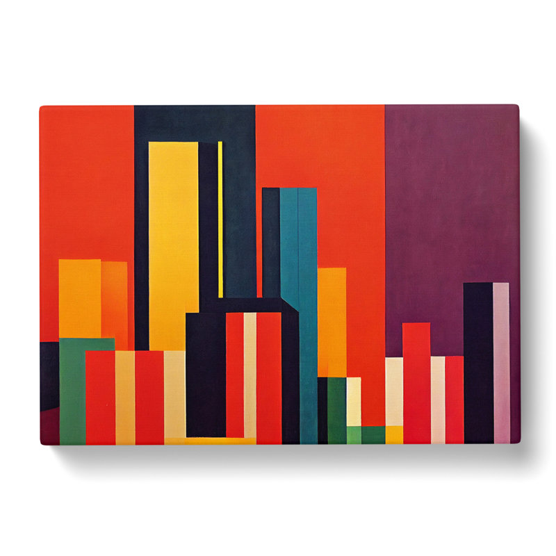 Fearless Abstract Skyscrapers - Wrapped Canvas, 35cm H x 50cm W x 3cm D