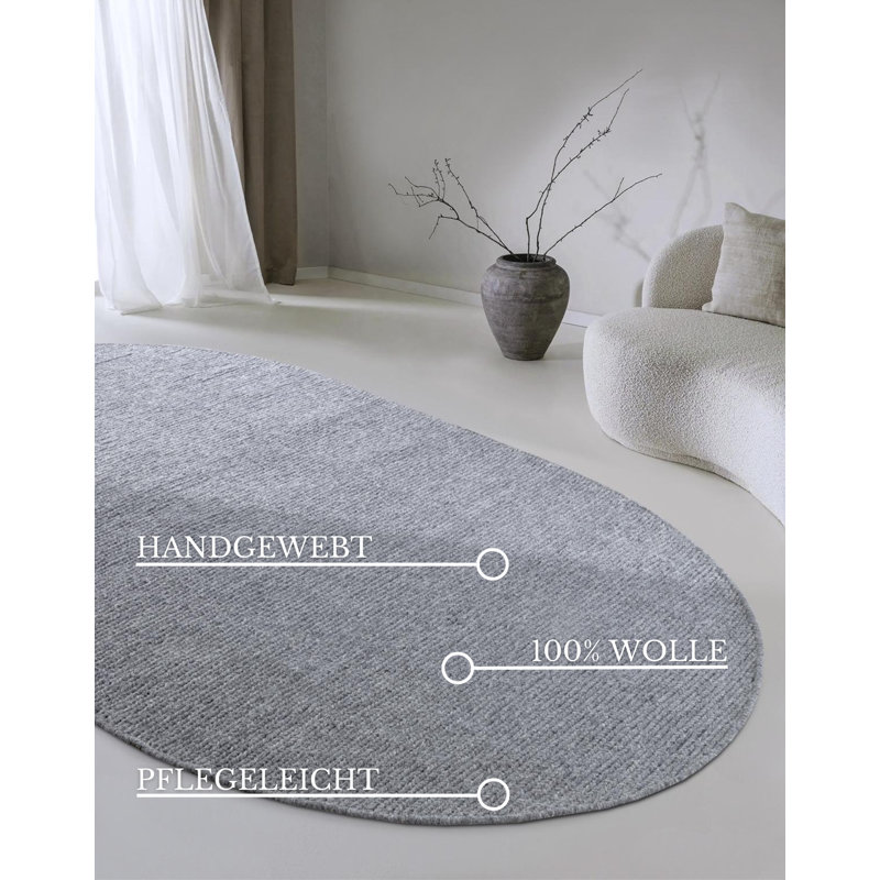 Francois Wool Rug, Oval 160 x 230cm