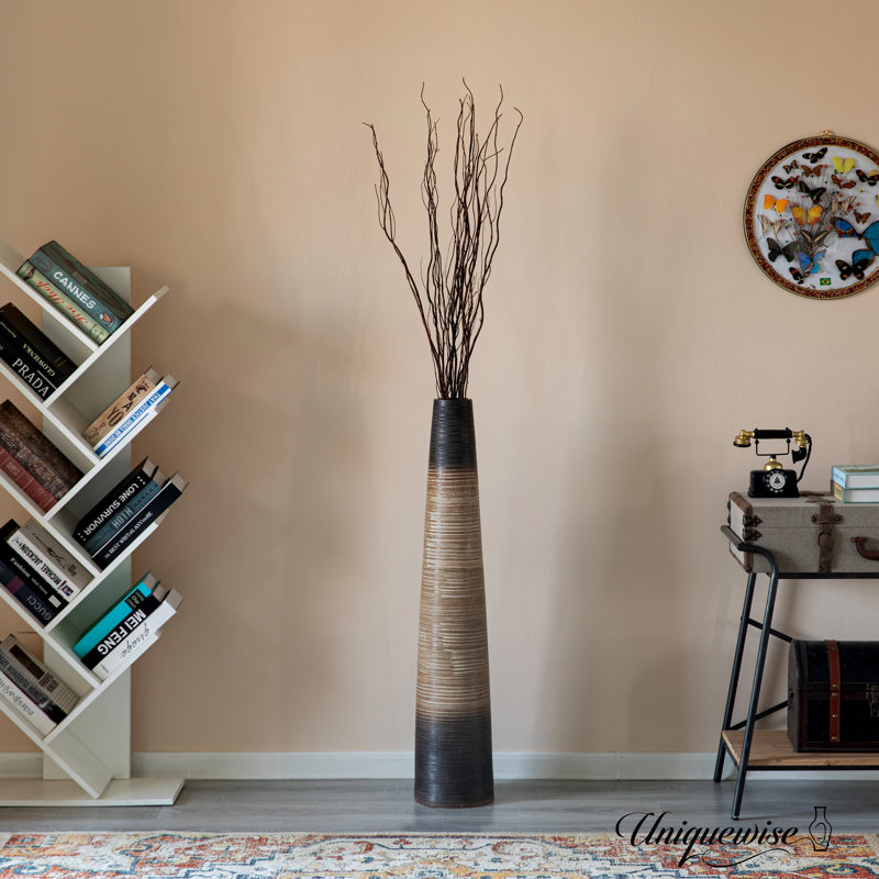 Handmade Ceramic Floor Vase, Medium 39" H x 7"W x 7"D, 1