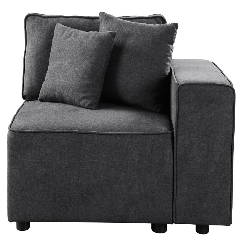 Chaise grise à dossier amovible avec support flexible et confortable