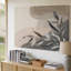 Toile, conception de papier peint sophistiquée présentant une composition abstraite d'art mural doux aux formes fluides dans des tons discrets de toile beige-1998654150