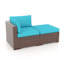 Chaise de patio avec coussins et repose-pieds-1800133516