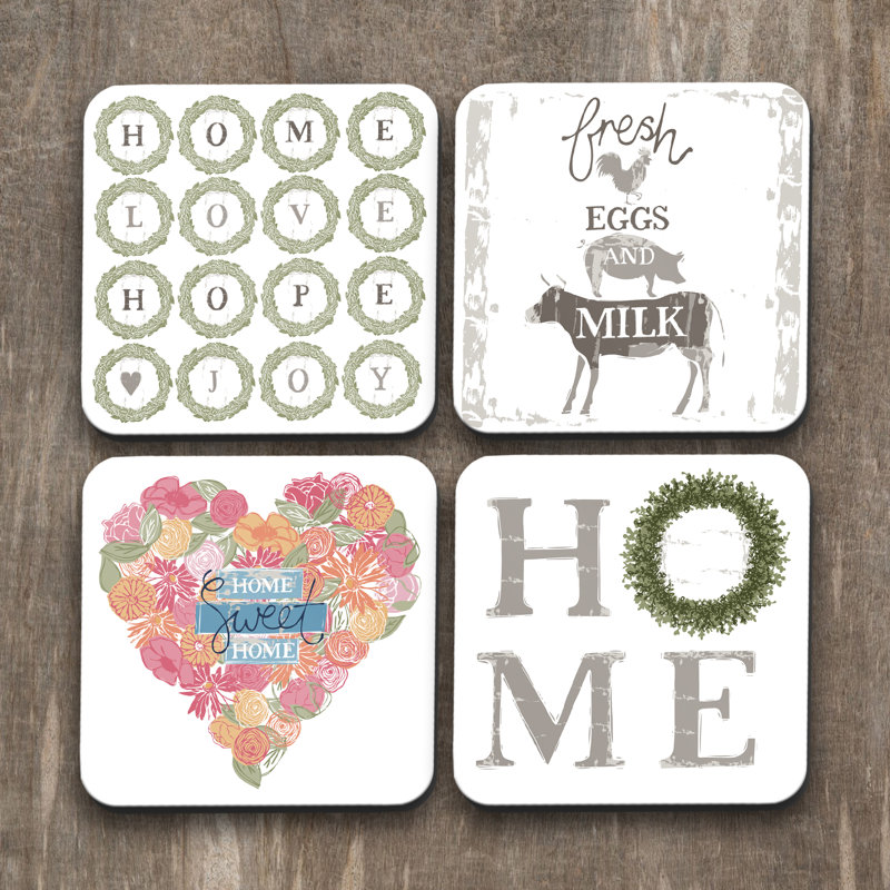 Cork Square 4 Piece Coaster Set
