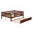 Wood Daybed With Trundle And Fence Guardrails-1255927856