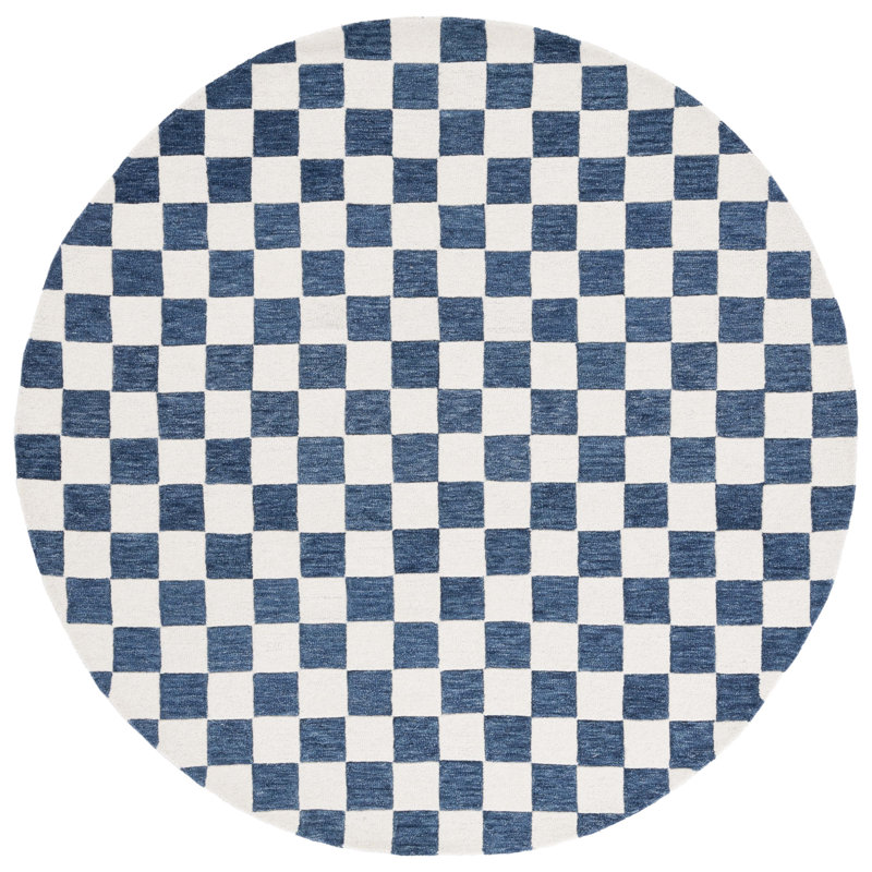 Tapis bleu / ivoire Freemont, Rond 6 pi