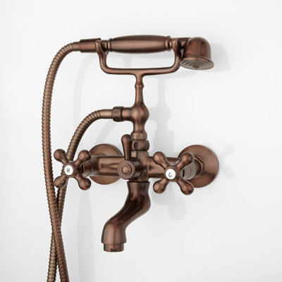 Barlow Wall Mounted Tub Faucet with Handshower