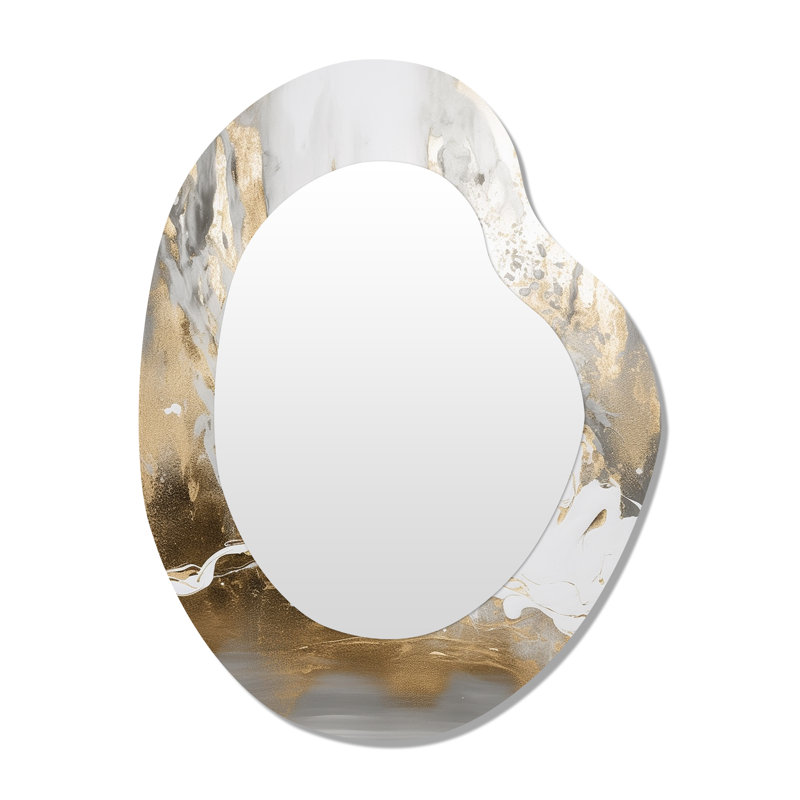 Madge - Formes asymétriques abstraites - Grand miroir mural moderne
