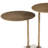 25" White Marble Free Form Pedestal End Table