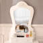 Ensemble coiffeuse avec tabouret et miroir Bleddyn