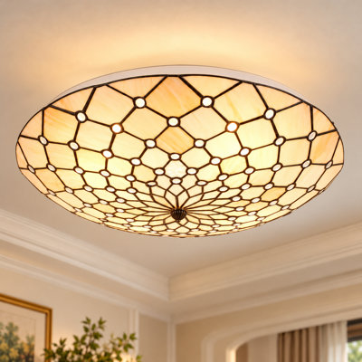 Plafonnier encastré 4 lumières 19,7 po Tiffany