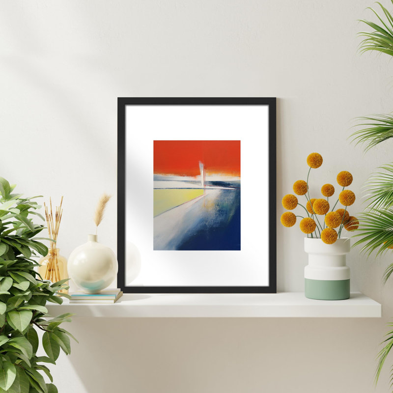"Watercolor Block Abstract Illustration Realism Rustic Nature Relax / Calm Multicolor Office" sur papier, Noir
