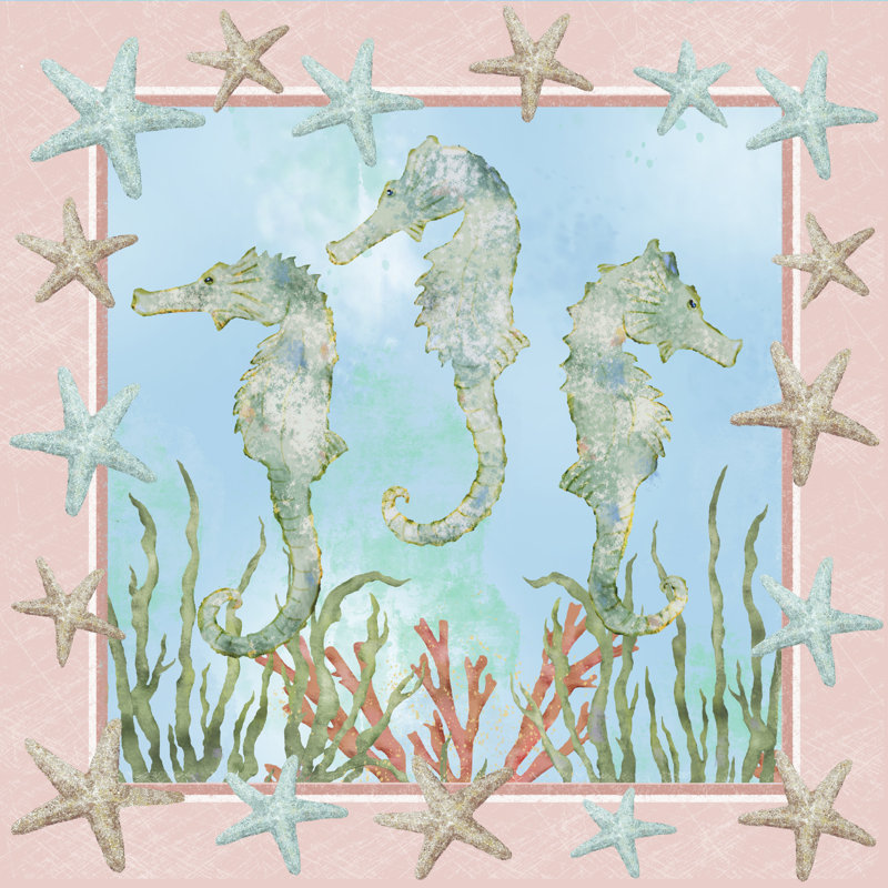 Coastal Life I by Jade Reynolds - Wrapped Canvas Painting, 51cm H x 51cm W