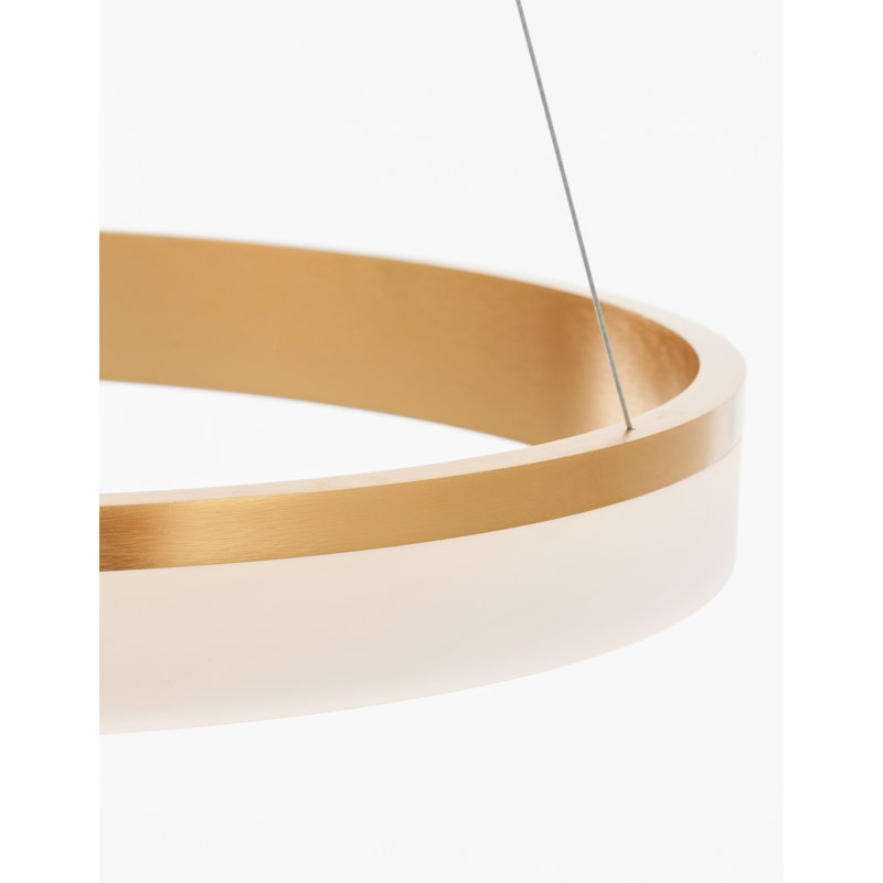 1 - Light Bronze LED Single Pendant, 6cm H x 60cm W x 60cm D