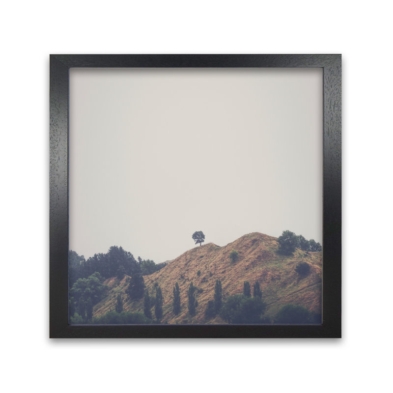 Tree On Top 1 by Nur Mut - Single Picture Frame Print, Black, 30 cm H x 30 cm W