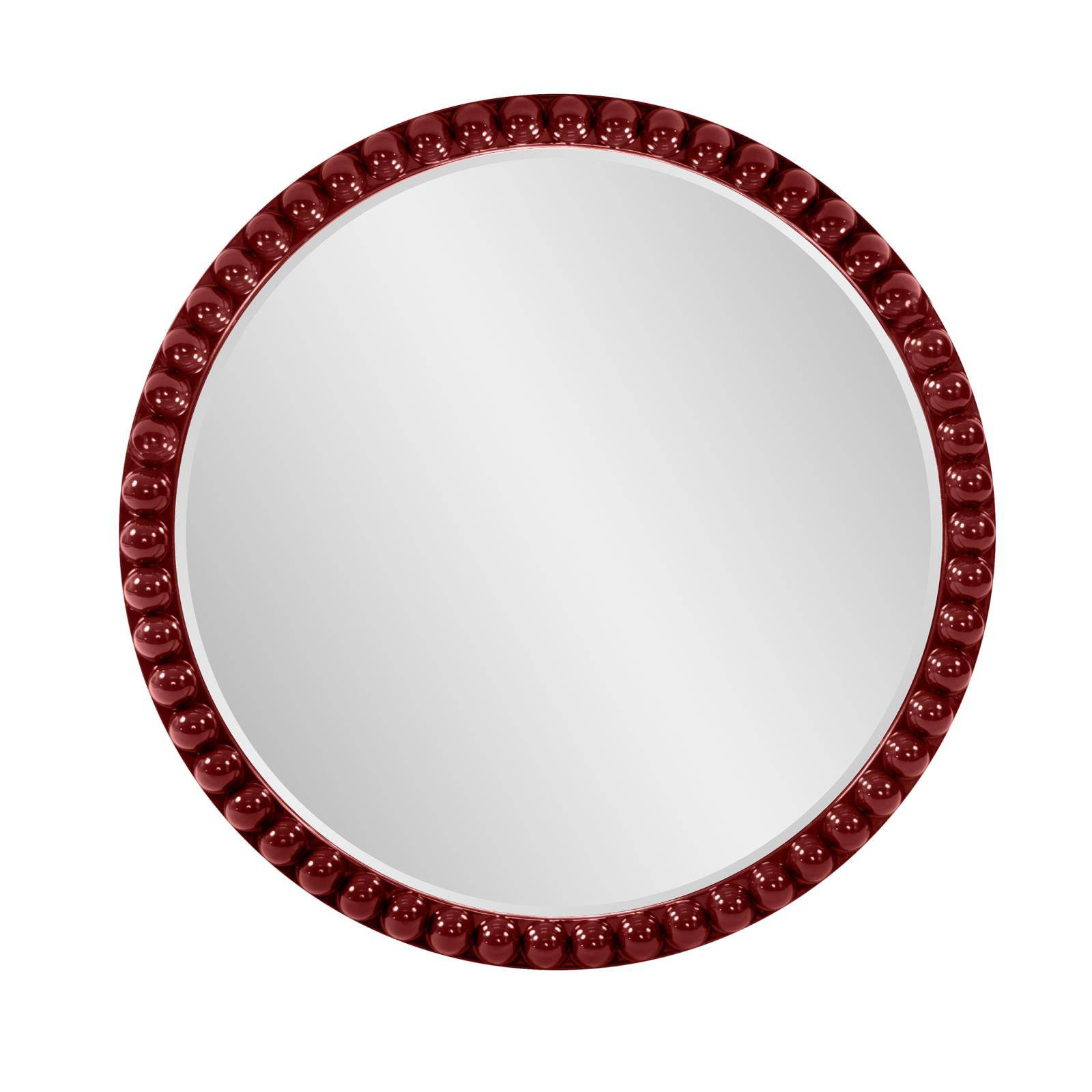 Darlene Round Mirror, Burgundy