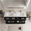Meuble-lavabo autoportant avec lavabo, meuble-lavabo avec tiroirs à fermeture en douceur-534299653-534300153