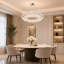 Lustre en cristal de luxe moderne avec ensemble de lumières DEL