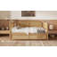 Lit de jour en rotin de style traditionnel avec lit gigogne pour un espace limité, chambre d'amis, aucun sommier nécessaire-288557242