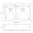 36 " L Double Bowl Stainless Steel Kitchen Sink
