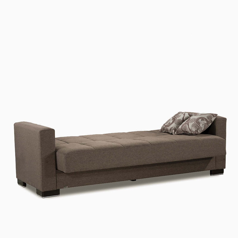 Annalice 88 in. Fabric Upholstered 3-Seater Twin 3-in-1 Sleeper Sofa Bed with Storage, Chenille Dark Beige